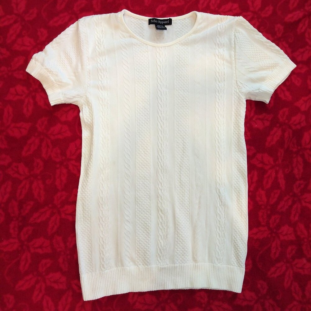 Soho Apparel Women's White Top One Size